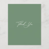 Sage green modern greenery Wedding We doen simpel (Achterkant)