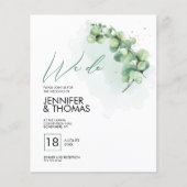 Sage green modern greenery Wedding We doen simpel (Voorkant)