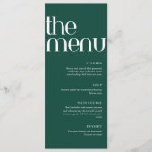 Sage Green Modern Handwriting Wedding Dinner  Menu (Voorkant)