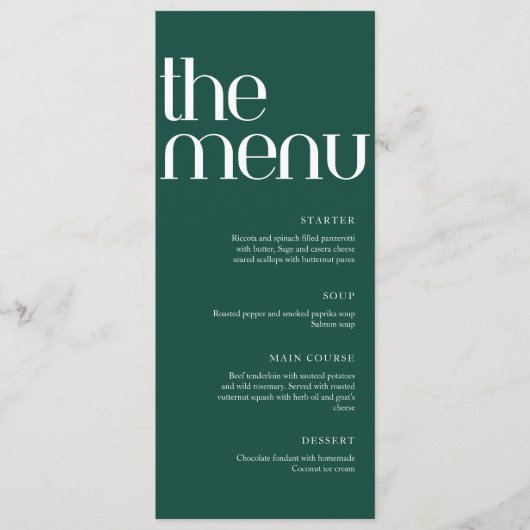 Sage Green Modern Handwriting Wedding Dinner  Menu (Voorkant)