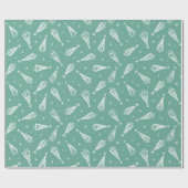 Sage Green Modern Kerstboom Patroon Cadeaupapier (Vlak)