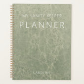 Sage Green Modern Marble Planner (Voorkant)