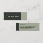 Sage Green Modern Mini Visitekaartje (Voorkant / Achterkant)