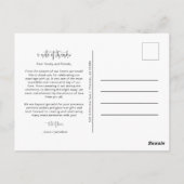 Sage Green Modern Minimal Weddenschap Foto bedankt Briefkaart (Achterkant)