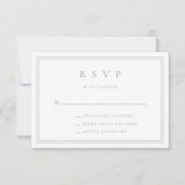 Sage Green Modern Minimalist II Wedding RSVP Kaart (Voorkant)