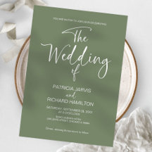 Sage Green Modern Minimalist Wedding
