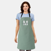 Sage Green Modern Minimalistisch Elegant Monogram Schort (Gedragen)