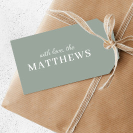 Sage Green | Modern minimalistisch stijlvol elegan Cadeaulabel