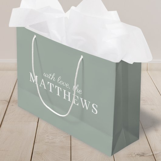 Sage Green | Modern minimalistisch stijlvol elegan Groot Cadeauzakje