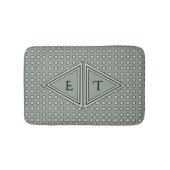Sage Green Modern Monogram Decor Badmat (Voorkant)