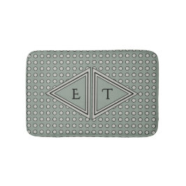 Sage Green Modern Monogram Decor Badmat