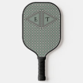 Sage Green Modern Monogram Decor Pickleball Paddle (Voorkant)