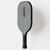 Sage Green Modern Monogram Decor Pickleball Paddle (Links)