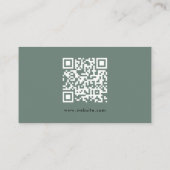Sage Green Modern Monogram Logo Minimal Visitekaartje (Achterkant)