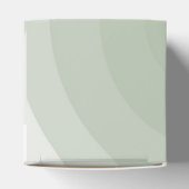 Sage Green Modern Monogram Weddenschap Bedankdoosjes (Bovenkant)