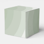 Sage Green Modern Monogram Weddenschap Bedankdoosjes (Achterkant)