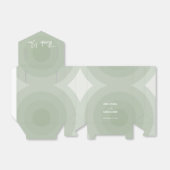 Sage Green Modern Monogram Weddenschap Bedankdoosjes (Uitgevouwen)