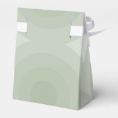 Sage Green Modern Monogram Weddenschap Bedankdoosjes (Achterkant)