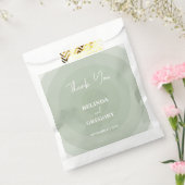 Sage Green Modern Monogram Weddenschap Bedankzakje (Gezegeld)