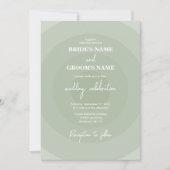 Sage Green Modern Monogram Weddenschap Kaart (Voorkant)