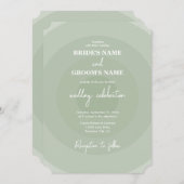 Sage Green Modern Monogram Weddenschap Kaart (Voorkant / Achterkant)