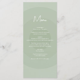 Sage Green Modern Monogram Weddenschap Menu