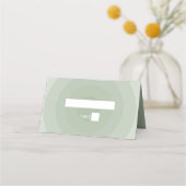 Sage Green Modern Monogram Weddenschap Plaatskaartje (Voorkant)