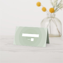 Sage Green Modern Monogram Weddenschap Plaatskaartje