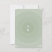 Sage Green Modern Monogram Weddenschap RSVP Kaartje (Achterkant)