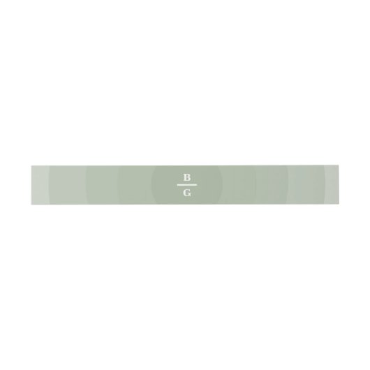 Sage Green Modern Monogram Weddenschap Uitnodigingen Wikkel (Vlak)