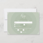 Sage Green Modern Monogram Wedding RSVP (Voorkant)