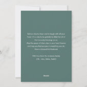 Sage Green Modern Ribbon Family Photo Eid Mubarak Feestdagenkaart (Achterkant)