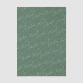 Sage Green Modern Script Merriest Christmas Tissuepapier (Voorkant)