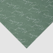 Sage Green Modern Script Merriest Christmas Tissuepapier (Detail)