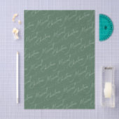 Sage Green Modern Script Merriest Christmas Tissuepapier (Craft)