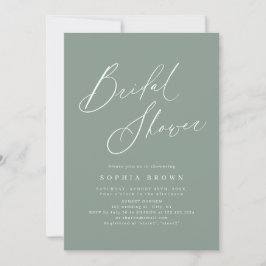Sage Green Modern script Minimal vrijgezellenfeest Kaart