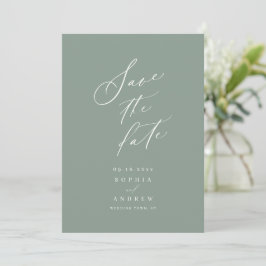 Sage Green modern script minimalistisch save the d Date