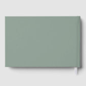 Sage Green modern script minimalistische bruiloft Gastenboek (Achterkant)