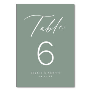 Sage Green modern script minimalistische bruiloft Kaart