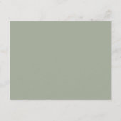 Sage Green Modern Script Wedding Enclosure Kaart (Achterkant)