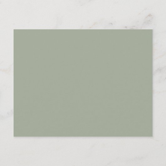 Sage Green Modern Script Wedding Enclosure Kaart (Achterkant)