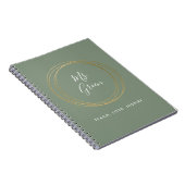 Sage Green Modern Teacher Inspirerend Quote Notitieboek (Rechterzijde)