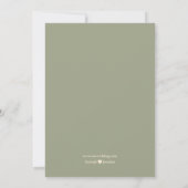 Sage Green Modern Waterverf Floral Wedding Save The Date (Achterkant)
