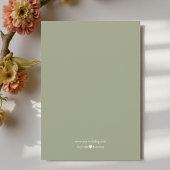 Sage Green Modern Waterverf Floral Wedding Save The Date