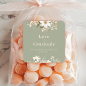 Sage Green Modern Waterverf Floral Wedding Vierkante Sticker