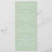  Sage Green Modern Wedding Menu Card (Voorkant)