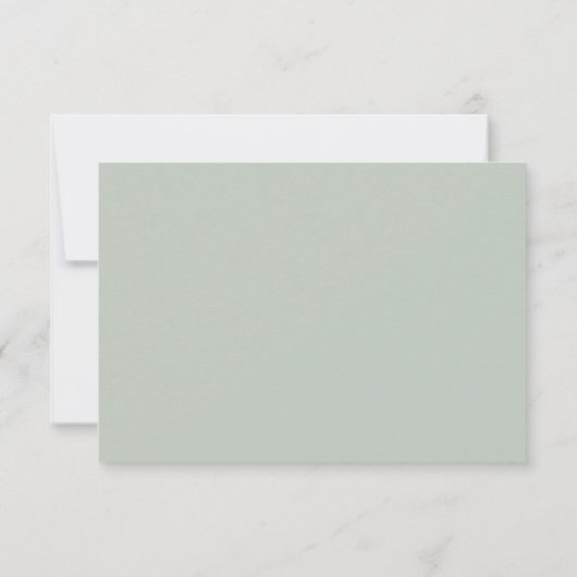 Sage Green Modern Wedding RSVP Kaart (Achterkant)