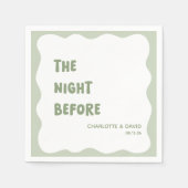 Sage Green Modern Welkomstfeest repetitie diner Servet (Voorkant)