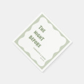 Sage Green Modern Welkomstfeest repetitie diner Servet (Hoek)