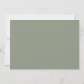 Sage Green Modern White Bohemian Floral Wedding Save The Date (Achterkant)